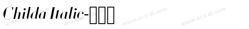 Childa Italic字体转换